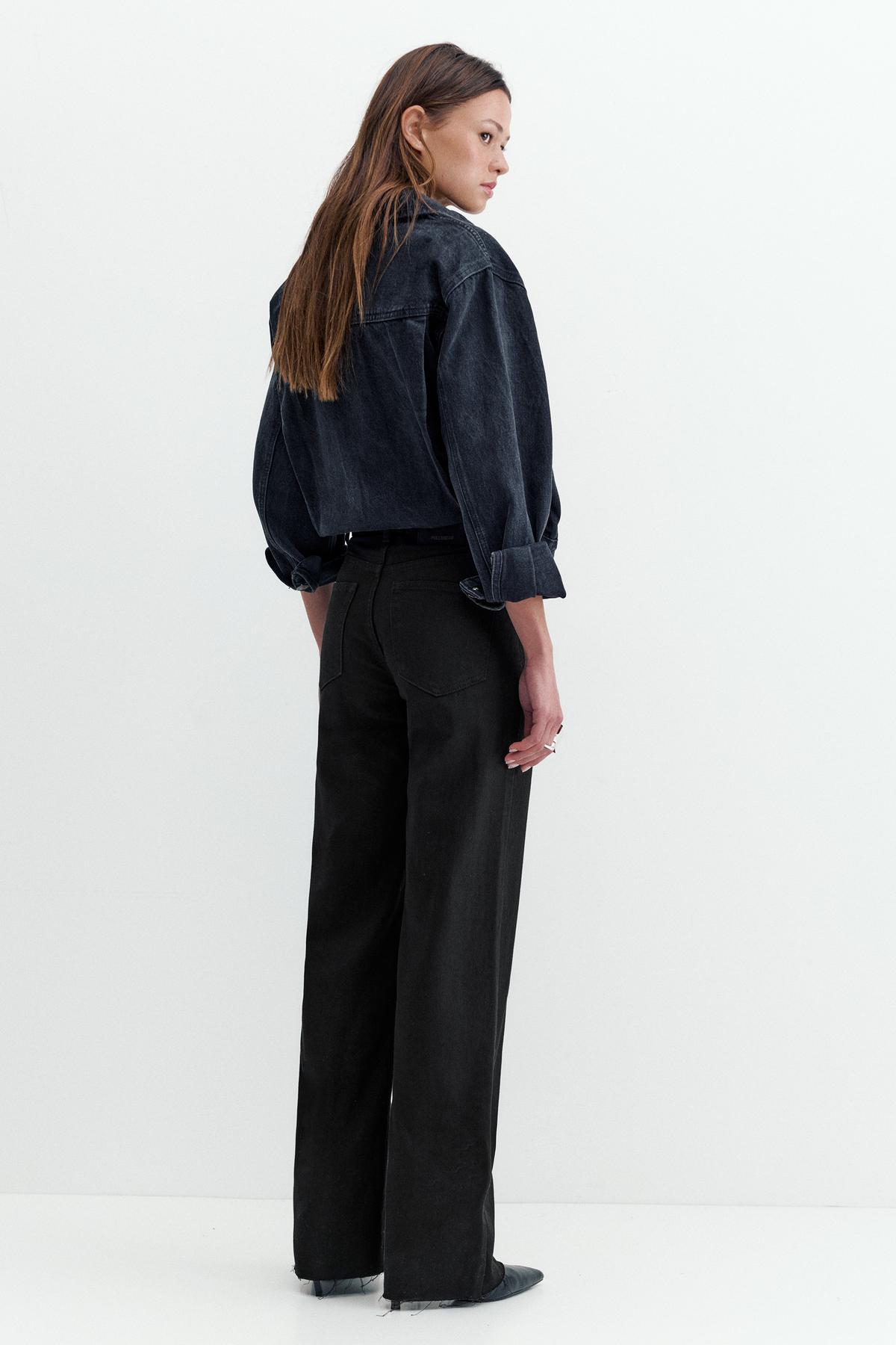 Pull & Bear  Bol paça straight fit jean - Görsel 3