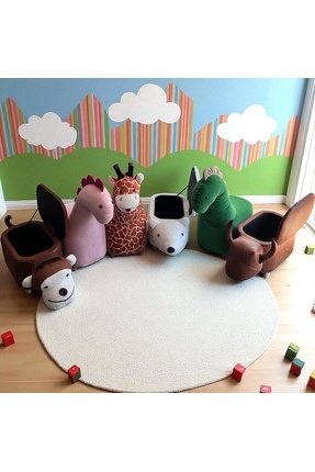 zooturak hayvanları sandıklı ve sandıksız puflar