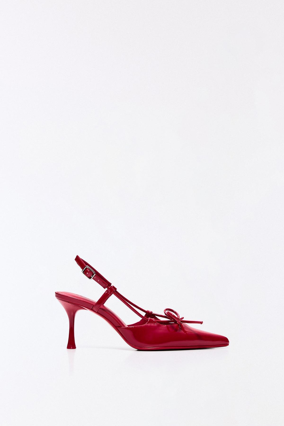 Bershka  Arkası bantlı topuklu ayakkabı - Görsel 3