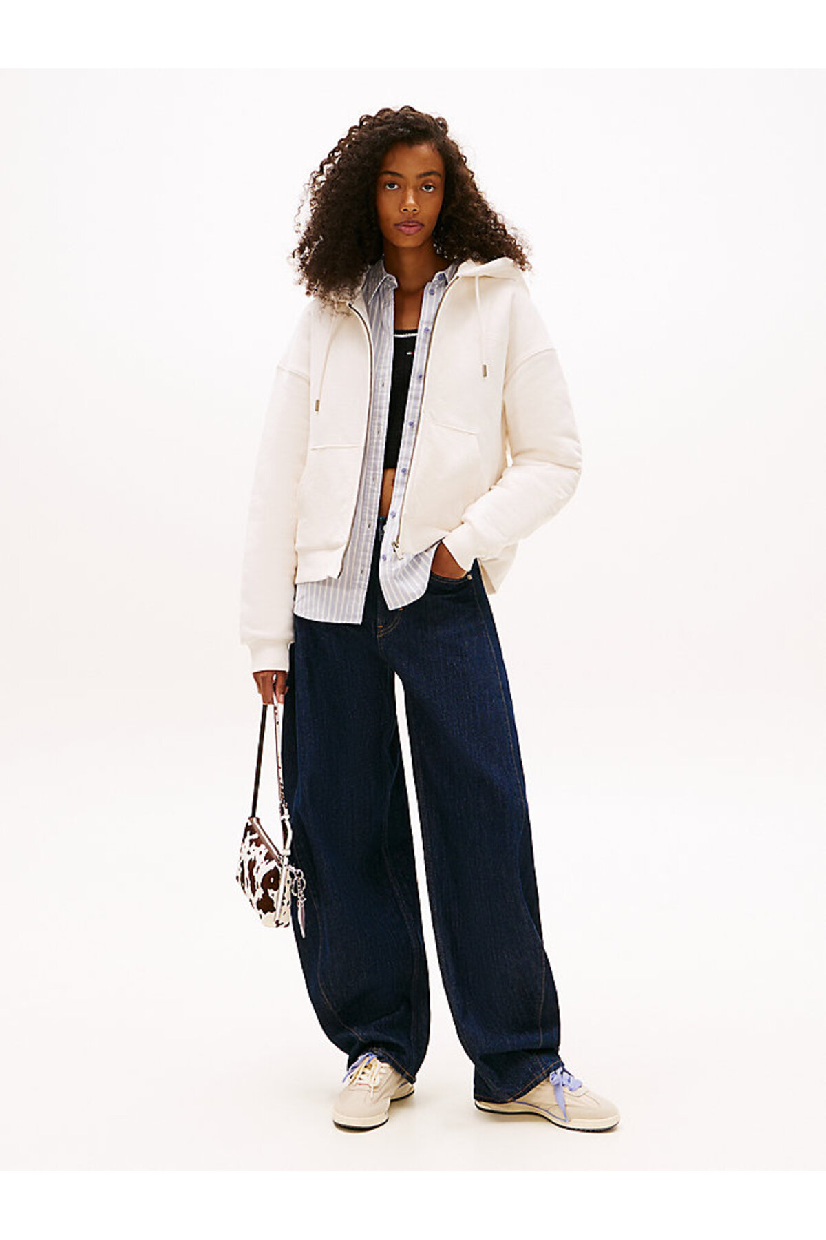 Tommy Hilfiger Kadın TJW Script Fermuar Detaylı Hoodie görsel 3