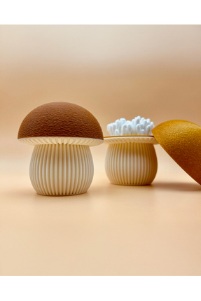 3D snaxx Mantar Tasarımlı Dekoratif Pamukluk ve Takı Kutusu - Çok Amaçlı Orga...