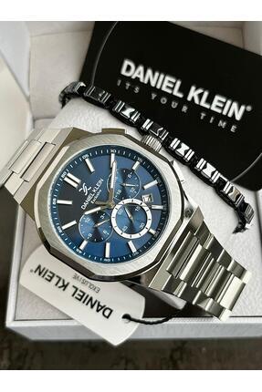 Daniel Klein Exclusive Erkek Kol Saati Çelik Kordon 3 Atm Su Geçirmez+Bilekli...
