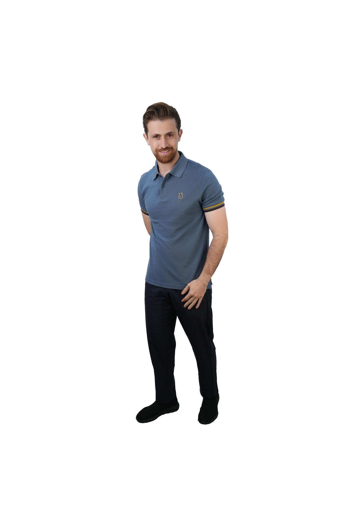 Giordano Men's Performance Polo: Classic Piqué, Tipped Collar, Embroidered Detail