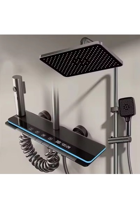 RENA DESIGN ANTRESİT DIJITAL EKRAN PİYANO FONKSİYONE AKILLI DUŞ SİSTEM BANYO ...