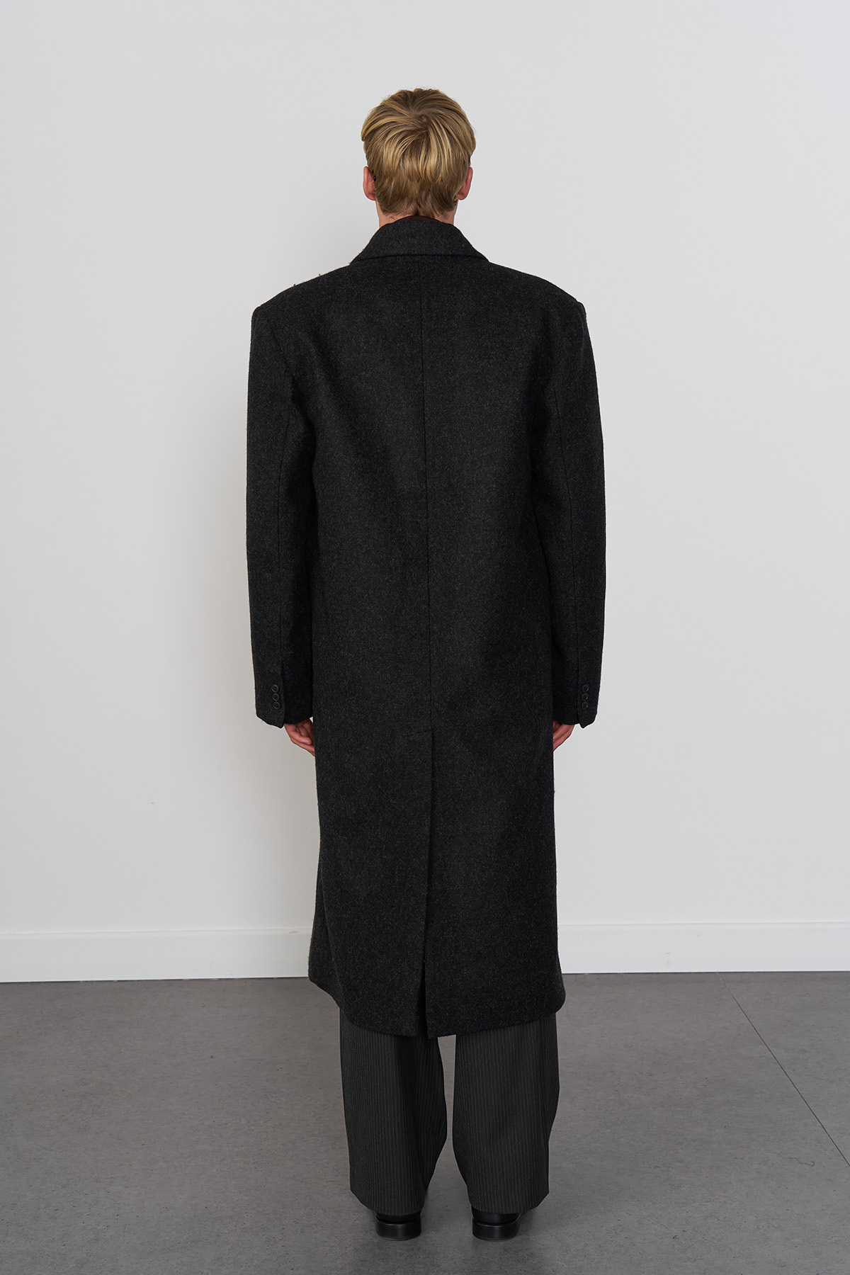 Beyyoglu  Yün Karışımlı Oversize Kaşe Kaban - Görsel 4