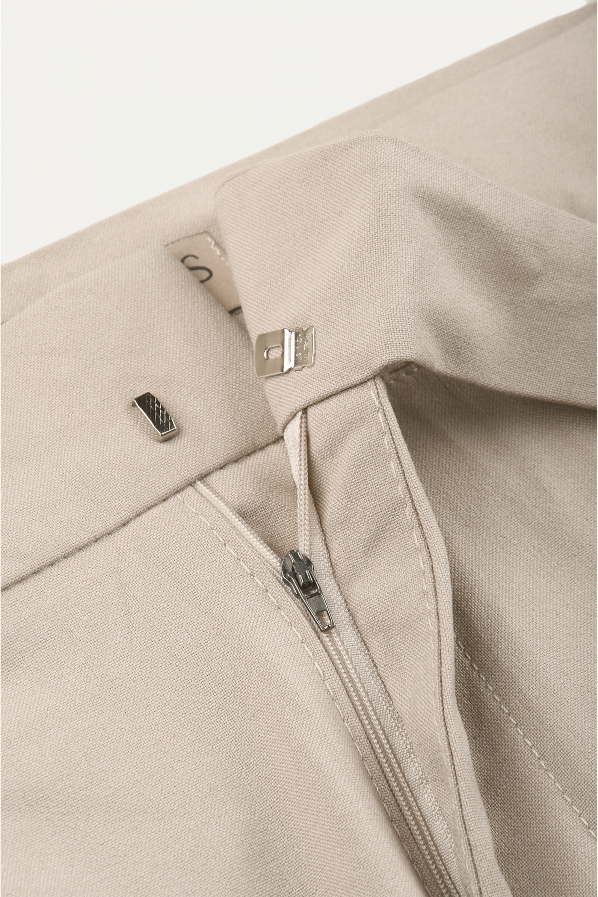 DeepSea  Erkek Bej Likralı İtalyan Kesim Pileli Kemer Tokalı Şık Kumaş Pantolon 2601020 - Görsel 7