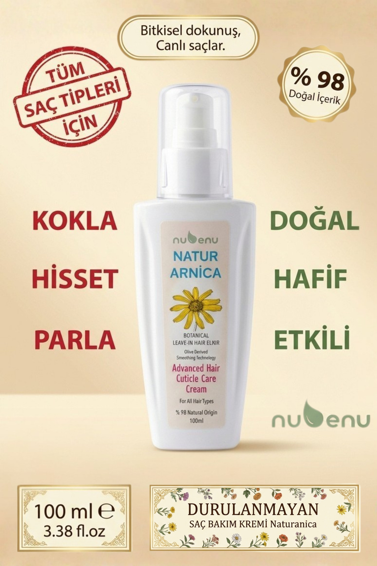 NATURARNİCA DURULANMAYAN SAÇ BAKIM KREMİ — 03 — تصویر 3 از 9
