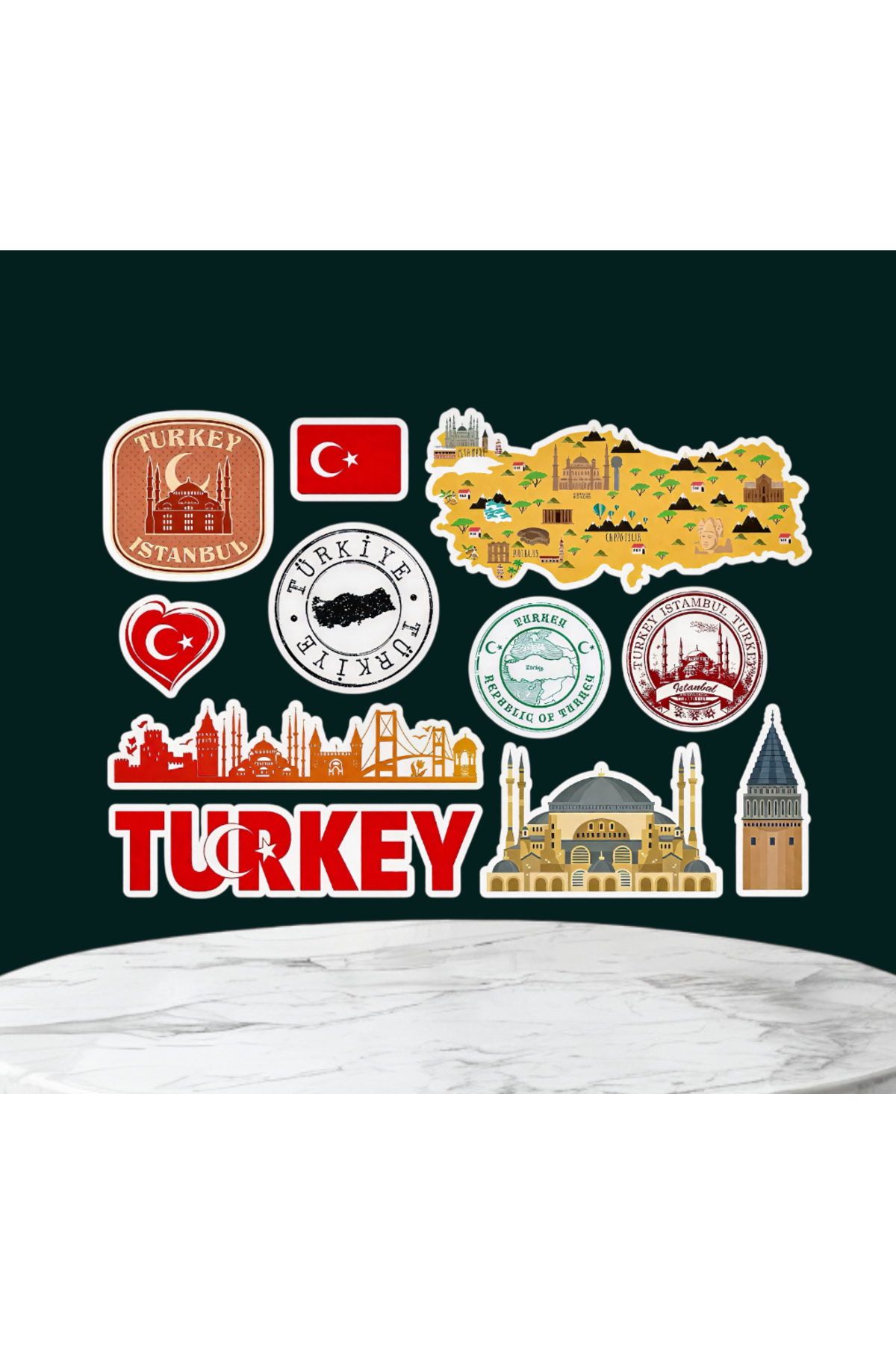 Turkce Sticker Limitless Design Türkiye & İstanbul Temalı Sticker Seti – Türk Bayrağı ...