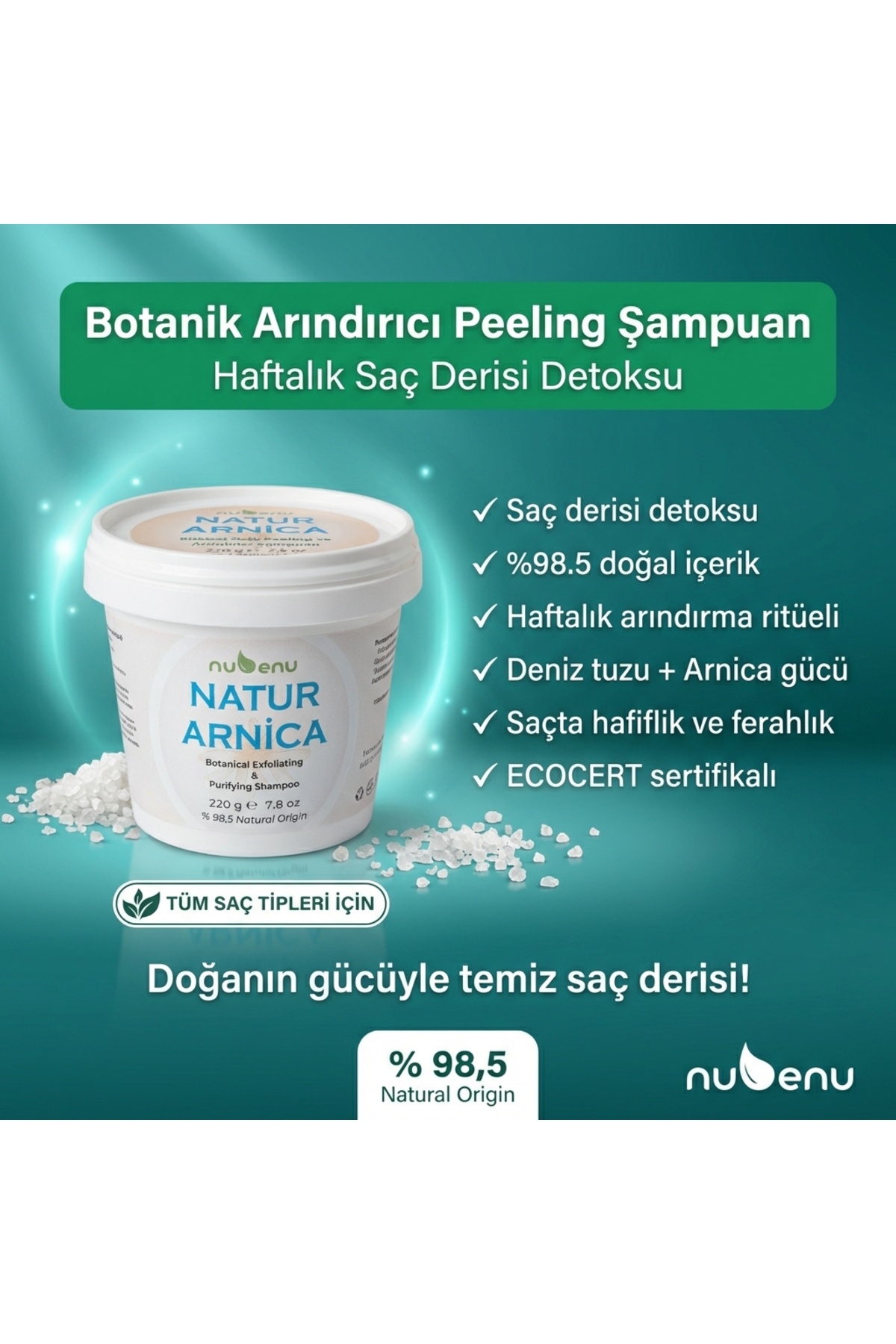 NATURARNİCA SAÇ DERİSİ PEELİNG VE ARINDIRICI ŞAMPUAN — 04 — تصویر 7 از 8