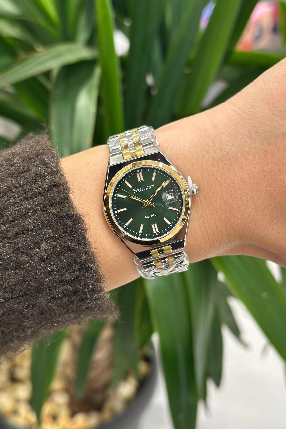 Ferrucci  Orijinal Çelik Kordon Su Geçirmez 2 Yıl Garantili Kadın Kol Saati - Görsel 4