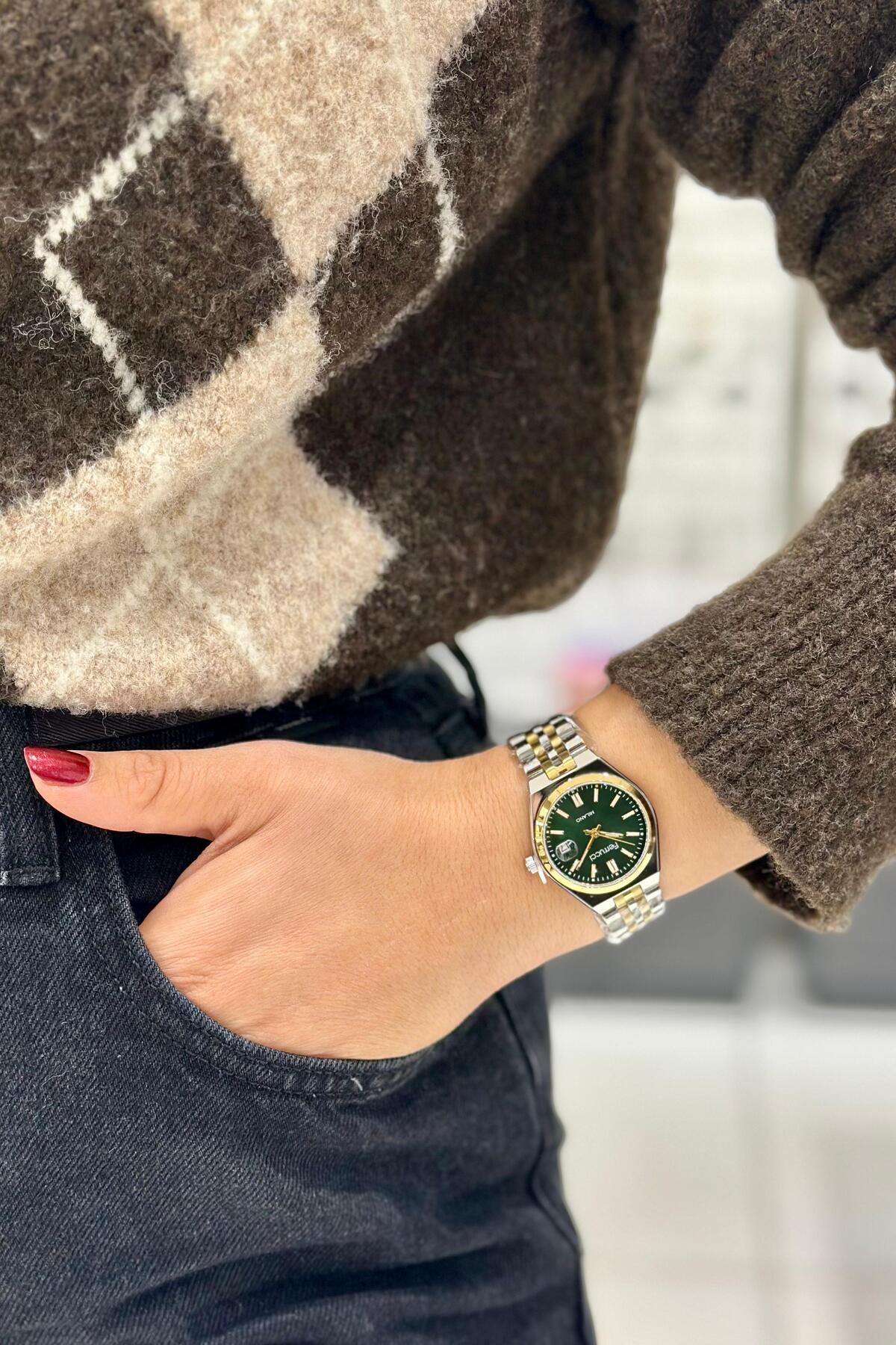 Ferrucci  Orijinal Çelik Kordon Su Geçirmez 2 Yıl Garantili Kadın Kol Saati - Görsel 3