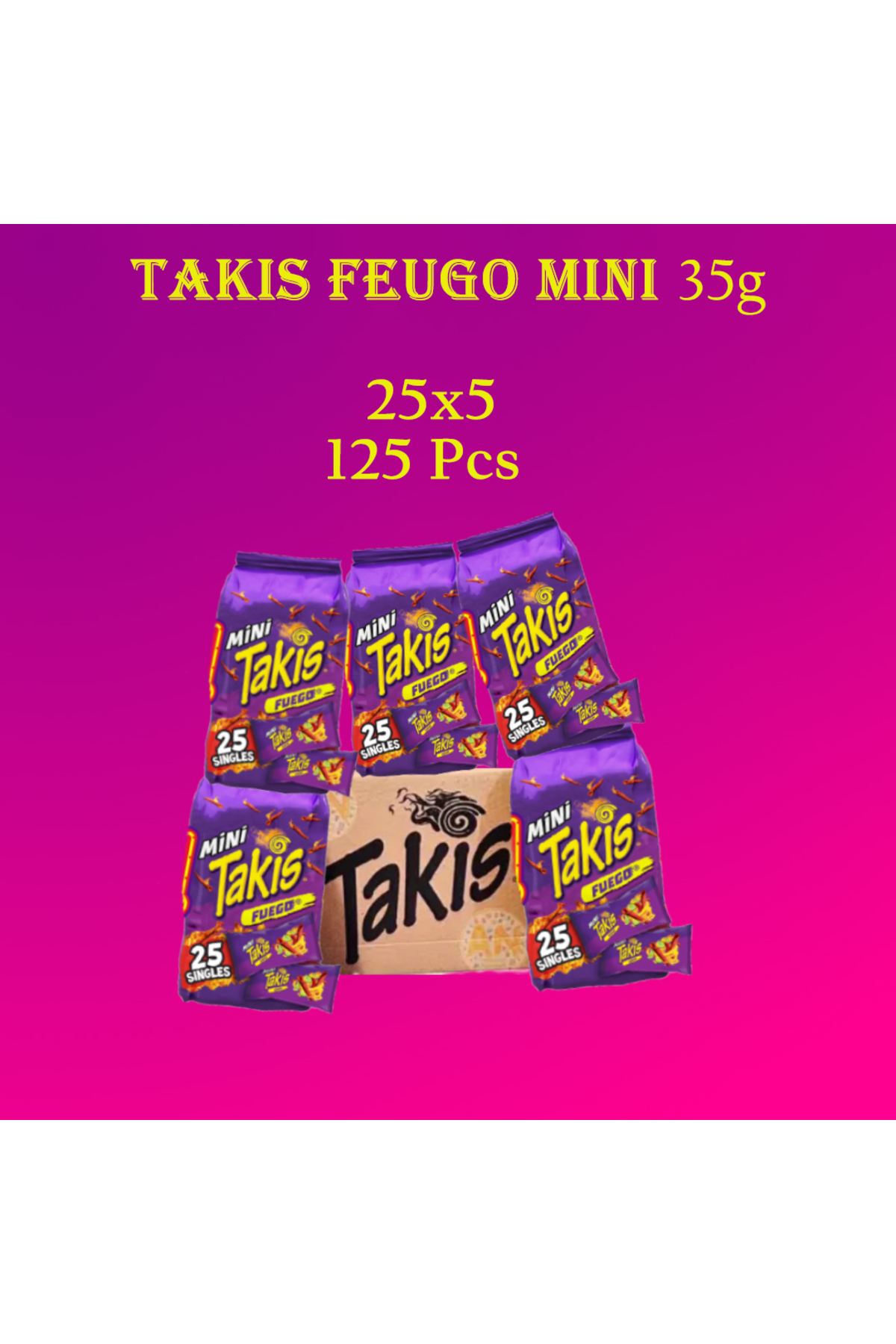Trendyol Generic Takis Fuego Rolled Tortilla Chips - 35g (Pack of 125 ...