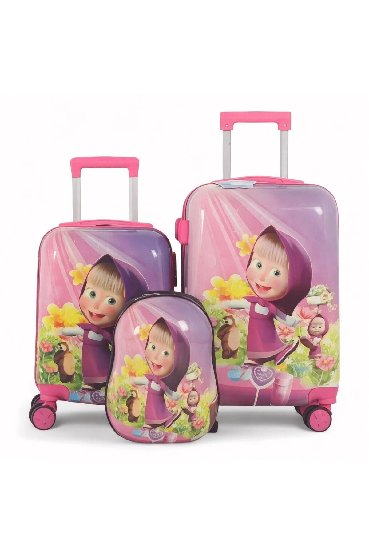 طقم شنط سفر اطفال تتزين بشخصيات مختلفه - مكون من 3...