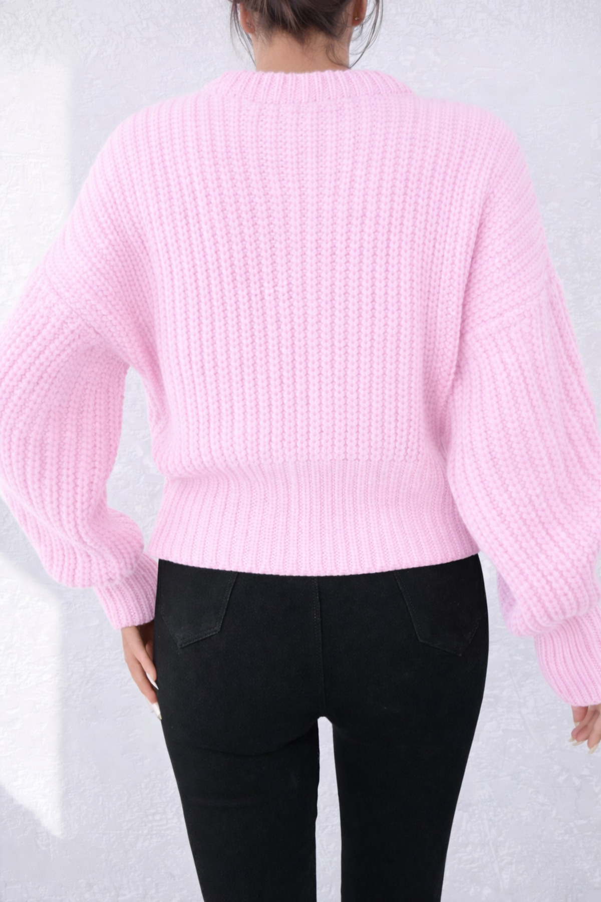 SÇLK TEKSTİL  BALON KOL KADIN KAZAK - Görsel 4