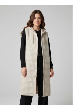 KADO Kapişonlu kapitone battal boy yelek