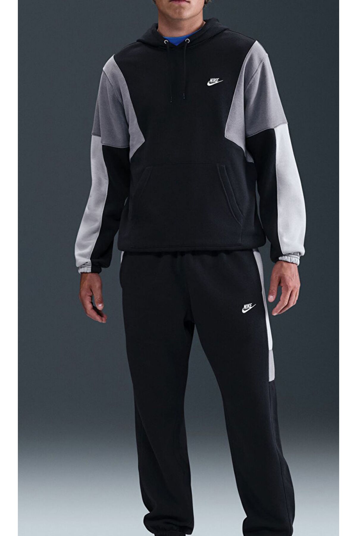ست لباس ورزشی مردانه M NK CLUB FLEECE HDED TRACK GX پایین و بالای لباس ورزشی نایکی ست گرمکن ورزشی Nike