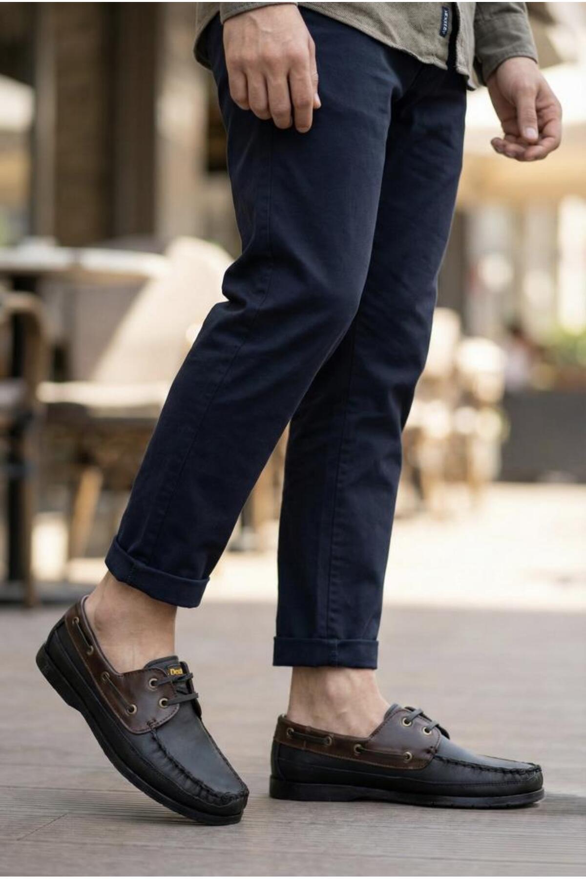 COŞKUN AYAKKABI Unisex Hakiki Deri Günlük Loafer Navigator Ayakkabı görsel 5