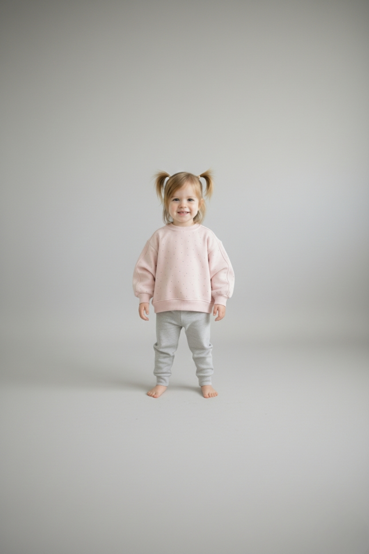 LOGO AKSESUAR Çocuk Pamuk Renkli Baskılı Oversize 2 İp 2'li Sweatshirt fotoğrafı 4 (önizleme)