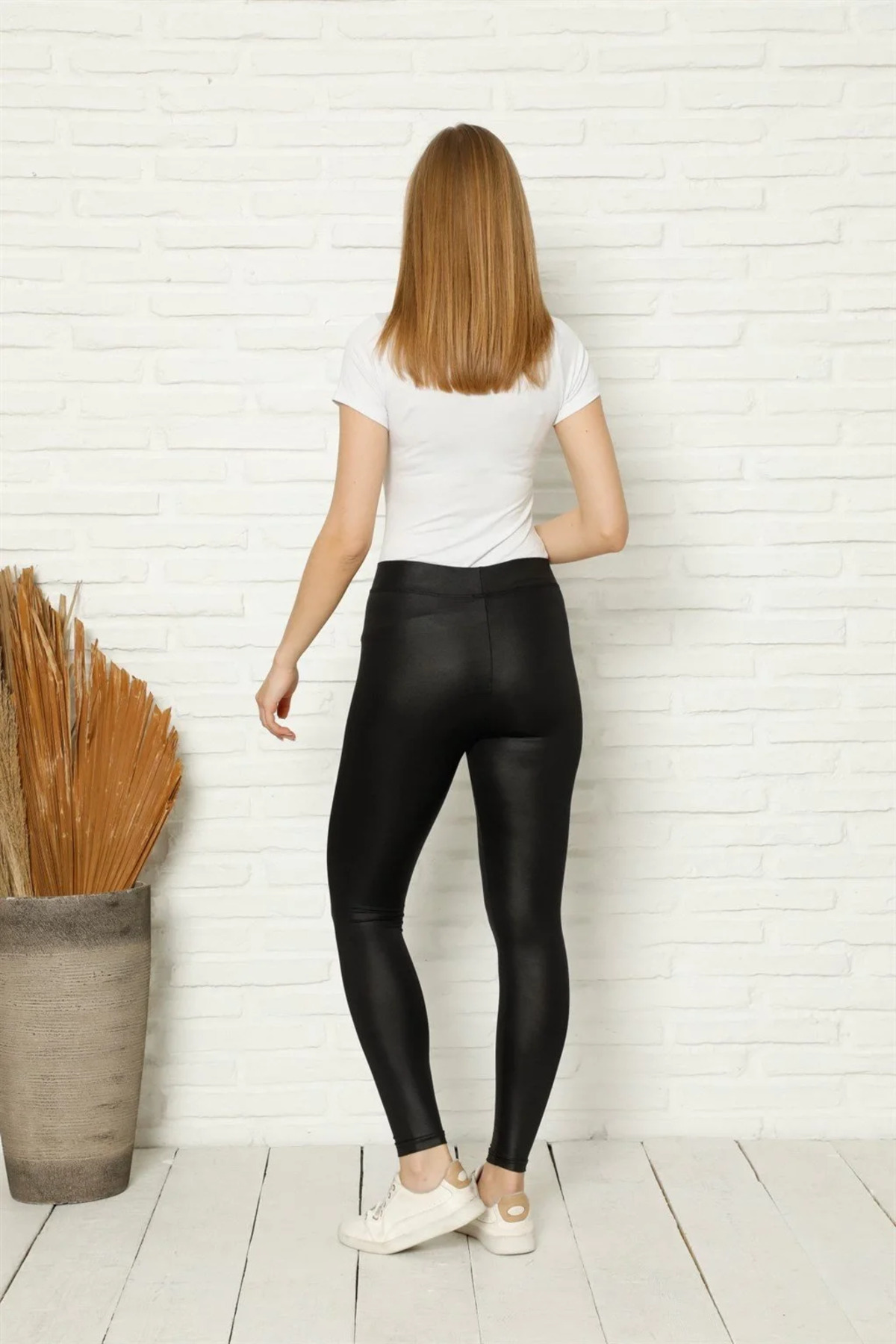pilelistore Kadın Deri Tayt Siyah fotoğrafı 3 (önizleme)