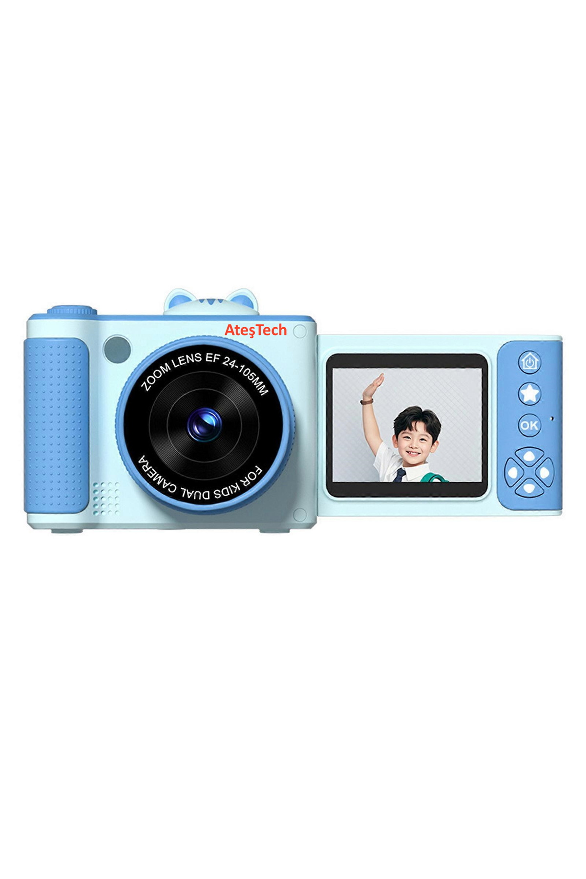 AteşTech Çocuklar İçin Profesyonel Dijital Fotoğraf Makinesi