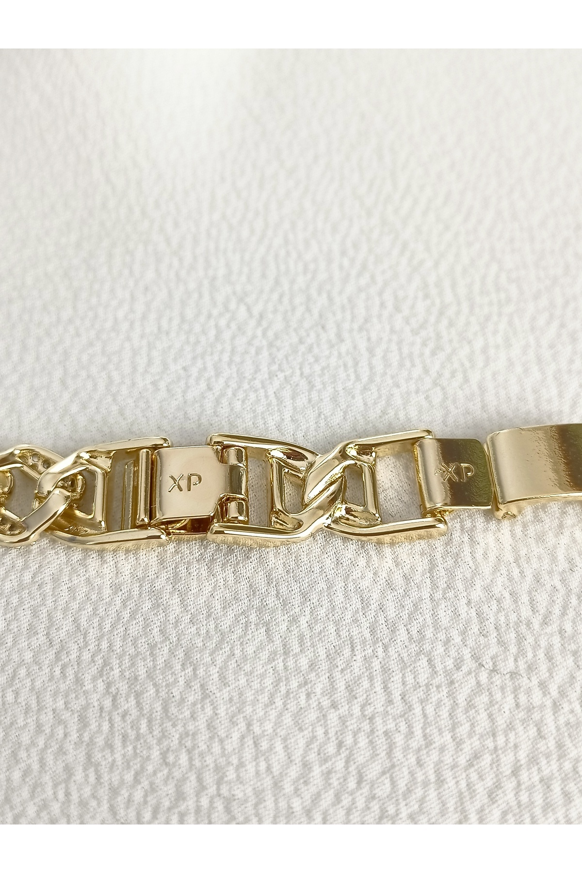XUPING JEWELRY POKAK Xuping GURMET 14K Altın Kaplama Zirkon Taşlı Bileklik - 17,5CM+2CM AYARLANABİLİR görsel 4