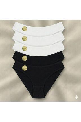 Kyro 5'li %100 Doğal Bambu Kadın Külot Nefes Alabilir & Yumuşak