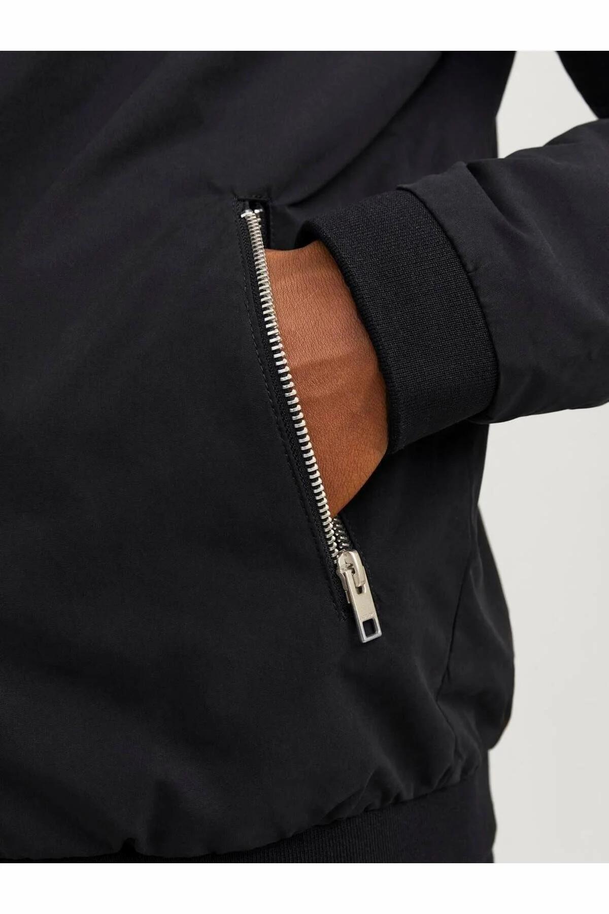 Jack & Jones Essentials Suya Dayanıklı Regular Fit Bomber Ceket Erkek Ceket 12204277 görsel 6