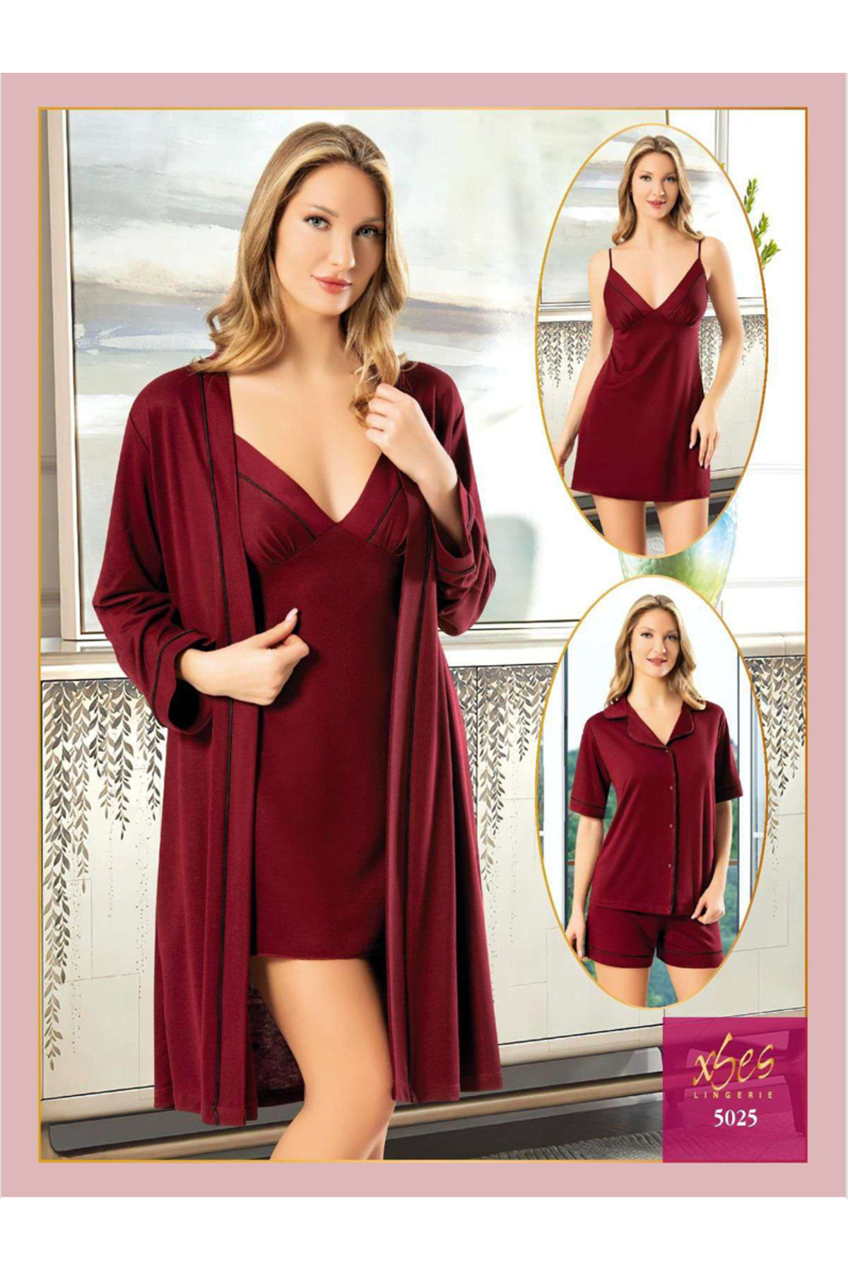 Fily İç Giyim X-SES 4'LÜ GECELİK, SABAHLIK VE ŞORTLU TAKIM