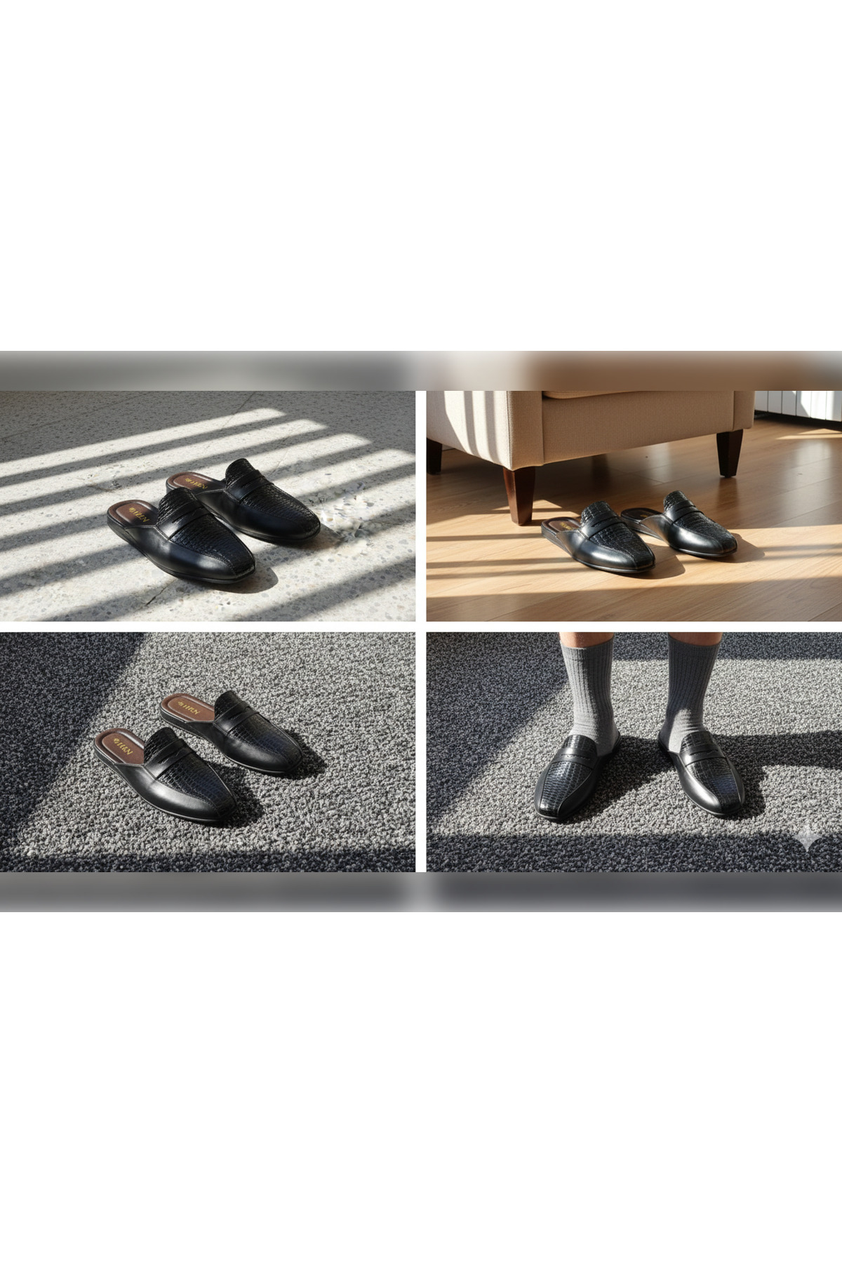 Resim DARUGA Erkek Günlük Ev Terliği Rahat Tabanlı Kaymaz Terlik 