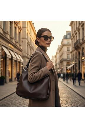 Ebriva Bags Kadın Deri İçi Astarlı Salaş Kol ve Omuz Çantası