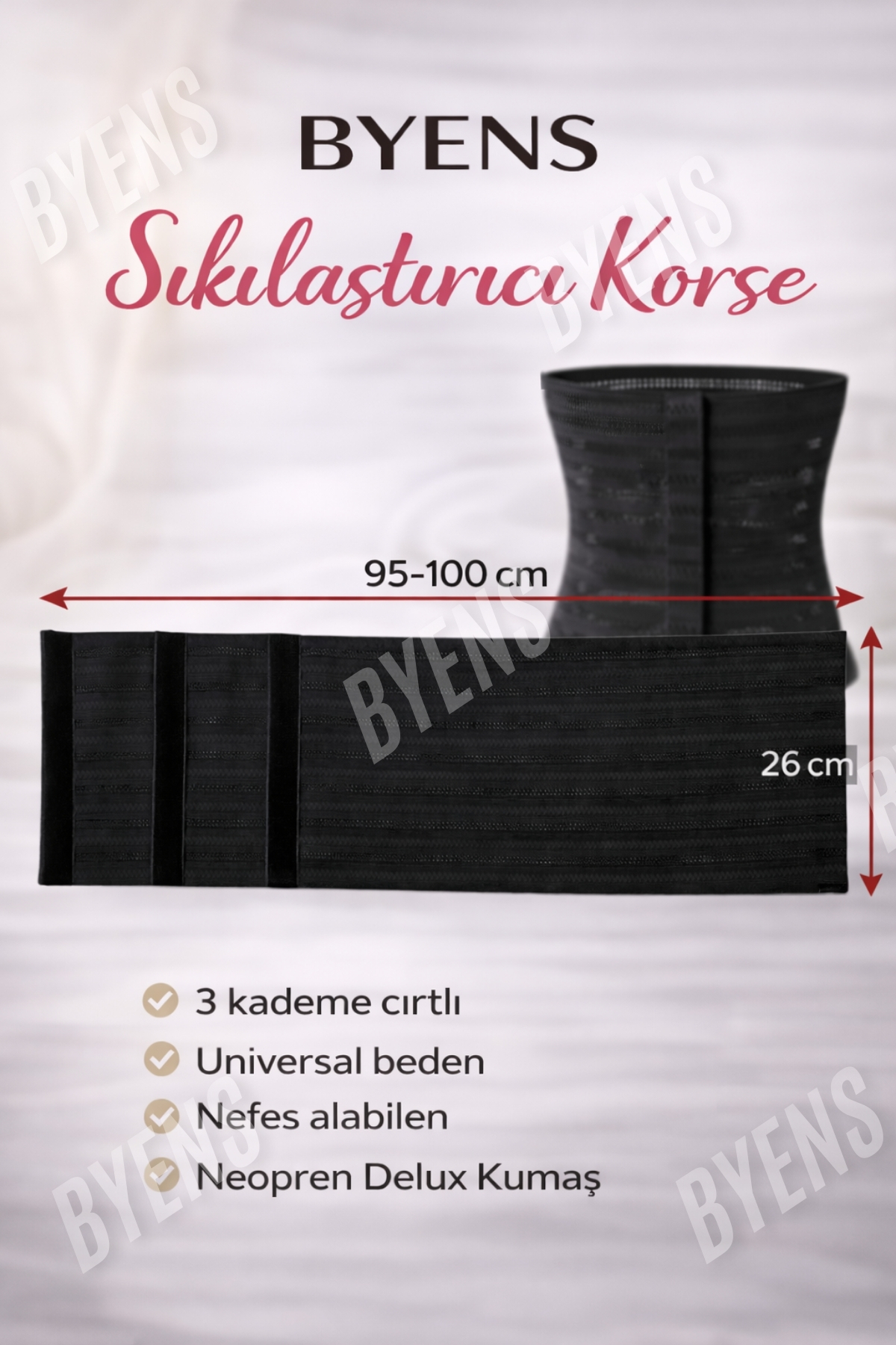 BYENS Lohusa Korse Sezeryan Sonrası Toparlayıcı Korsesi Hamile Destek Rahim Lohusalık Doğum Bel Bandı fotoğrafı 4 (önizleme)