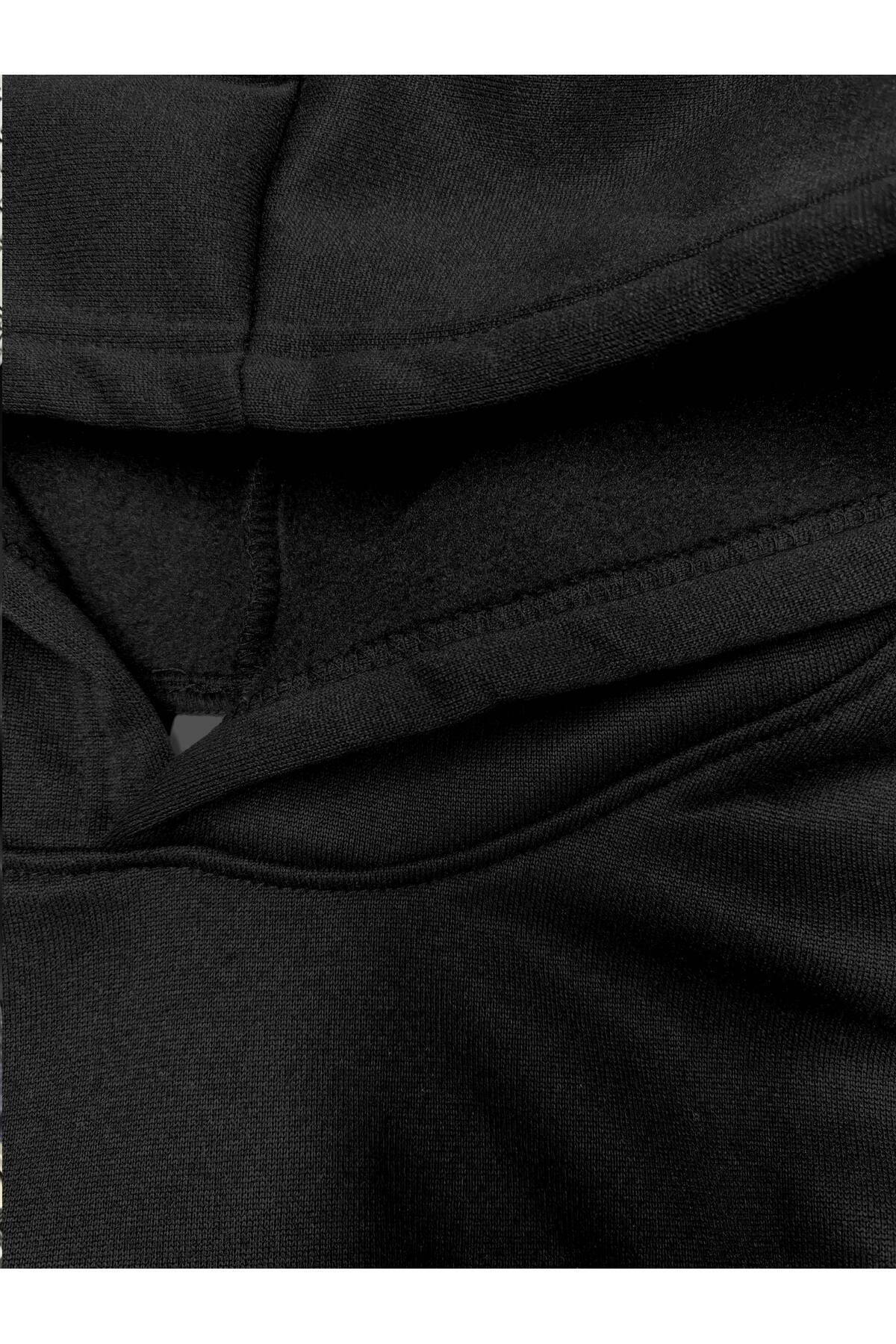 Deocept Unisex Copenhagen Denmark Baskılı Kapüşonlu Kanguru Cepli Rahat Kalıp Oversize Kesim Sweatshirt görsel 6