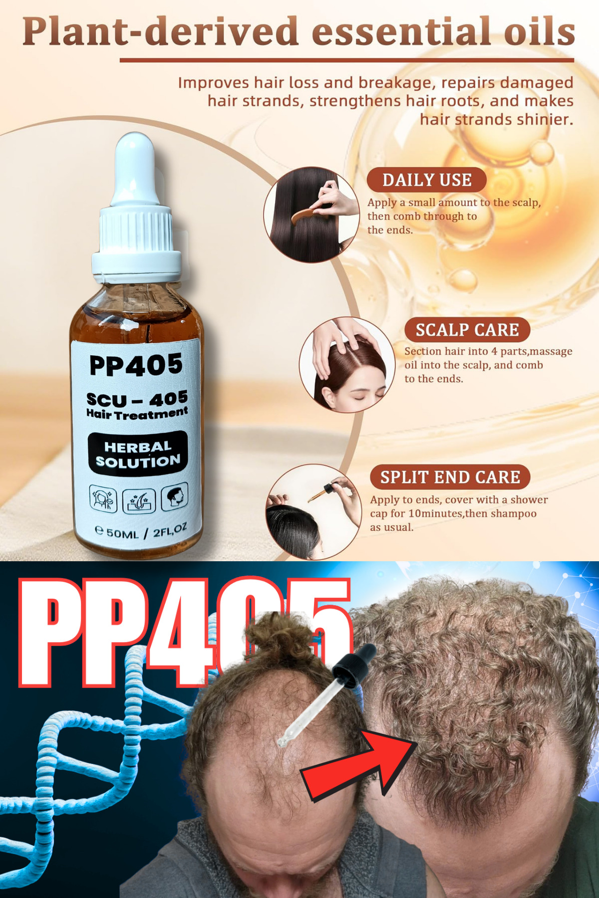 Saç Çıkartıcı ve Gürleştirici Serum Kellik Karşıtı Kel Bölgeler İçin Hızlı Saç Uzatma - 2 Adet — 45256525352 — تصویر 7 از 8
