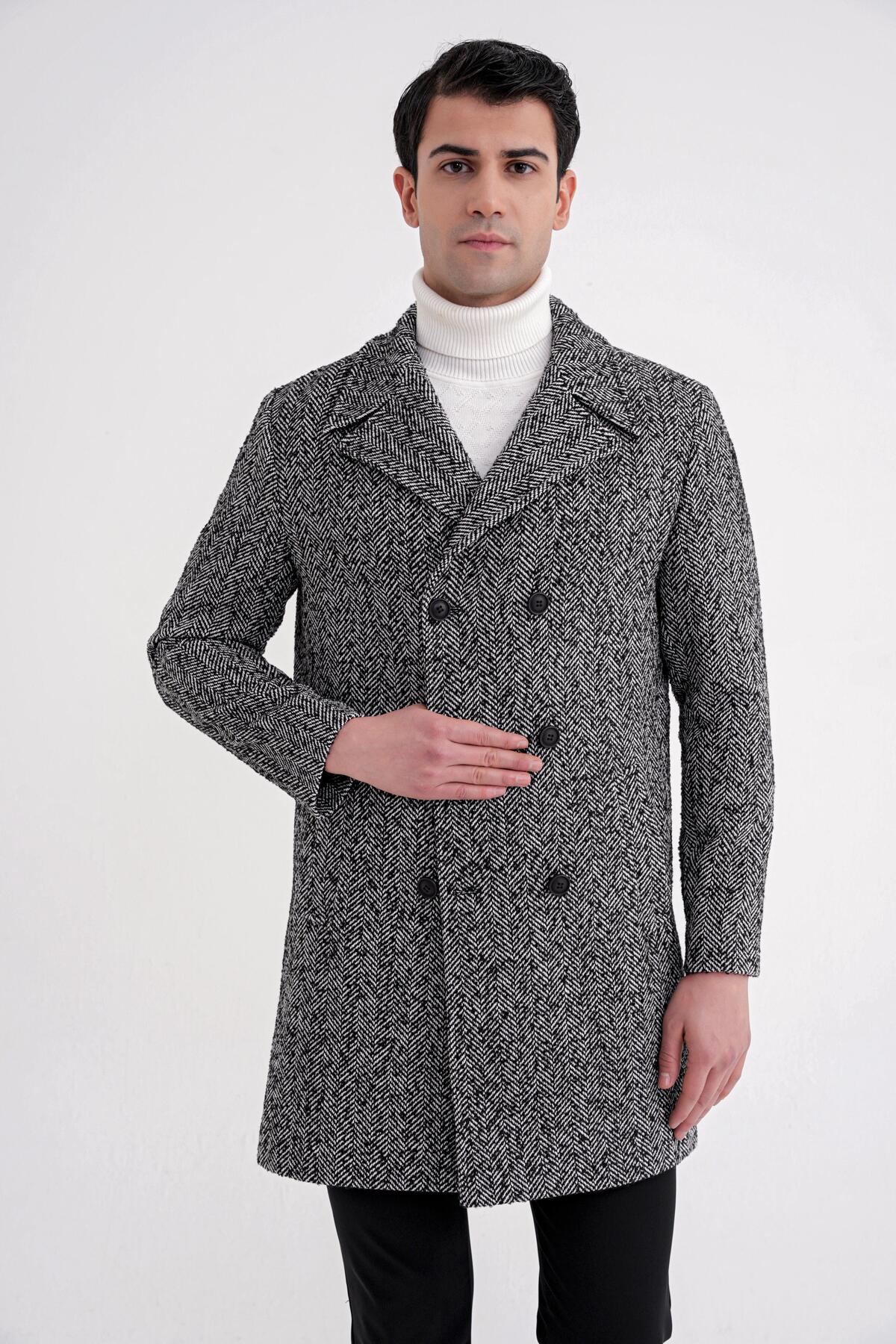Efor کت مشکی مردانه Comfort Fit Relaxed Cut Wool PLT 089 — مشکی PLT089K725