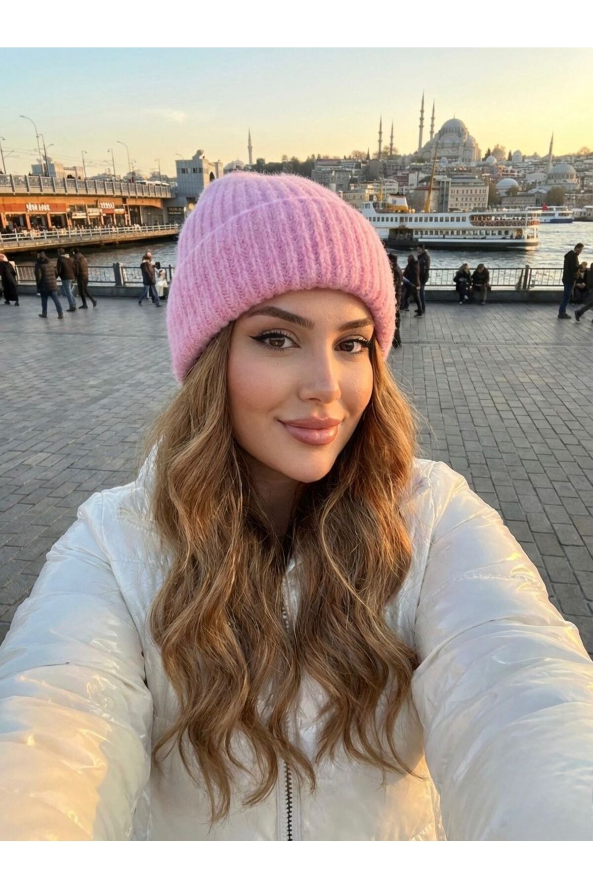 Goldmine Unisex Yeni Sezon Premium Soft Fitilli Bere Pembe görsel 2