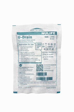 Nulife U-Drain Erkek için Prezervatifli İdrar Sondası 35 mm (Xlarge) 1 Kutu 5...
