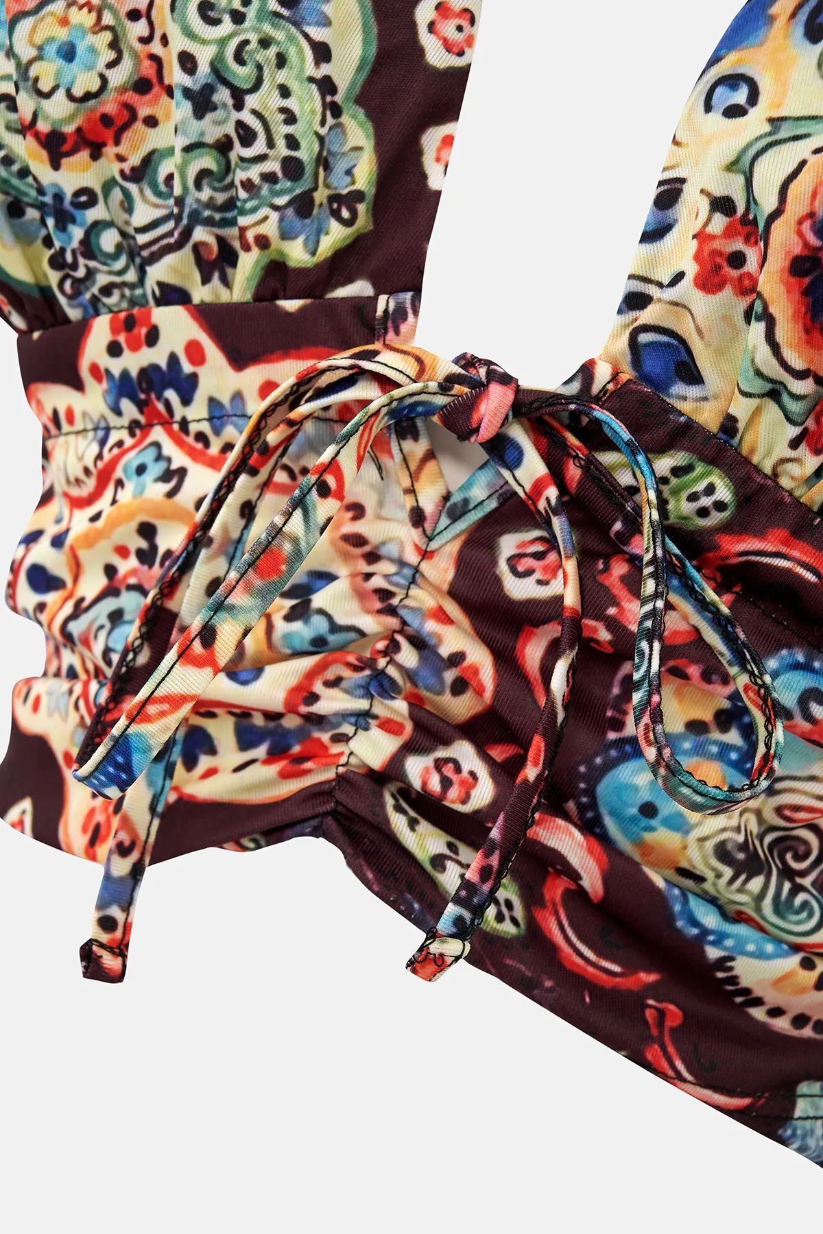 Hiccup  Etnik Desenli Kısa Tank Top - Görsel 9