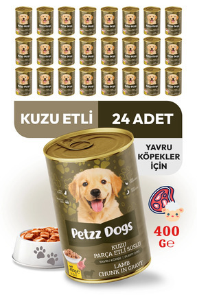 PetzzDogs Kuzu Etli Yavru Köpek Konservesi 400 Gr 24 Adet
