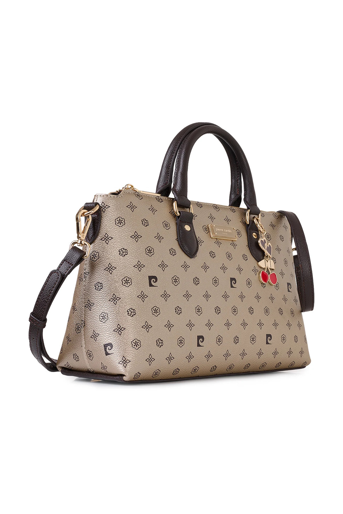 Kae.様 Pierre Cardin Altın Monogram Fermuar Kapamalı Ayarlanabilir