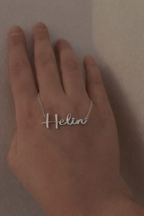 sezgin Kişiye Özel Gümüş Kaplama Çelik İsimli Kolye