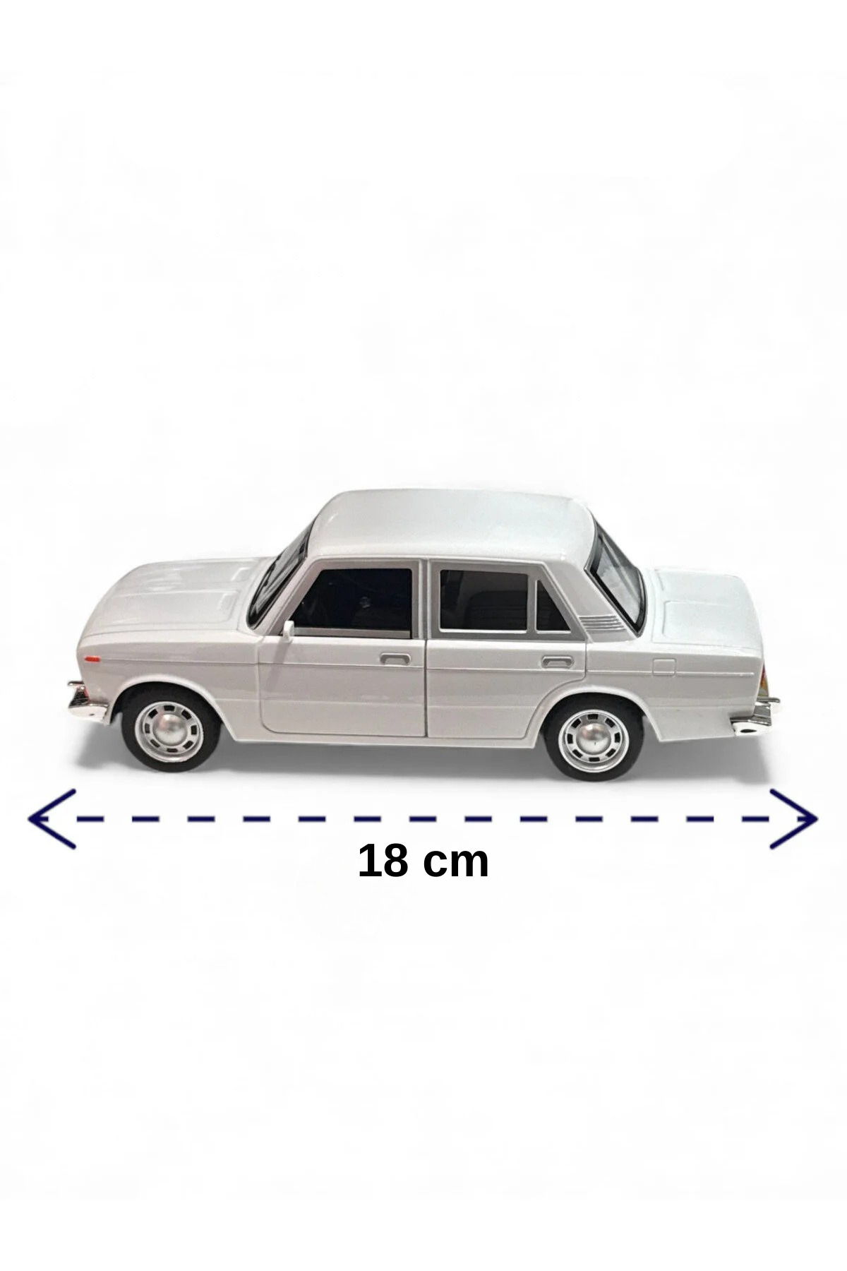 craftivio Lada Vaz 2107 Model Araba 1:24 Ölçek (18cm) Sesli Işıklı Çek Bırak Beyaz fotoğrafı 7 (önizleme)