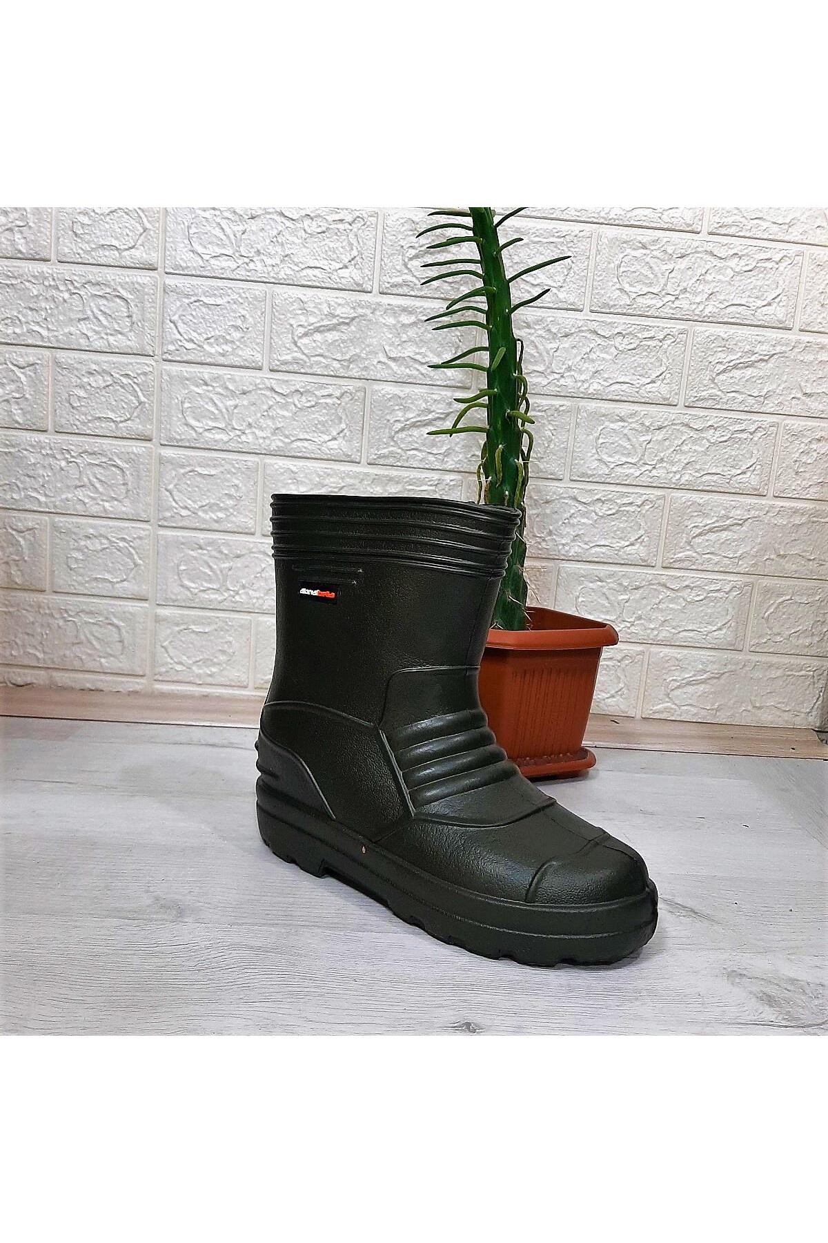 AkınalBella 026 Eva Kısa 23cm Hafif Çoraplı Avcı Balıkçı Günlük Çizme görsel 7