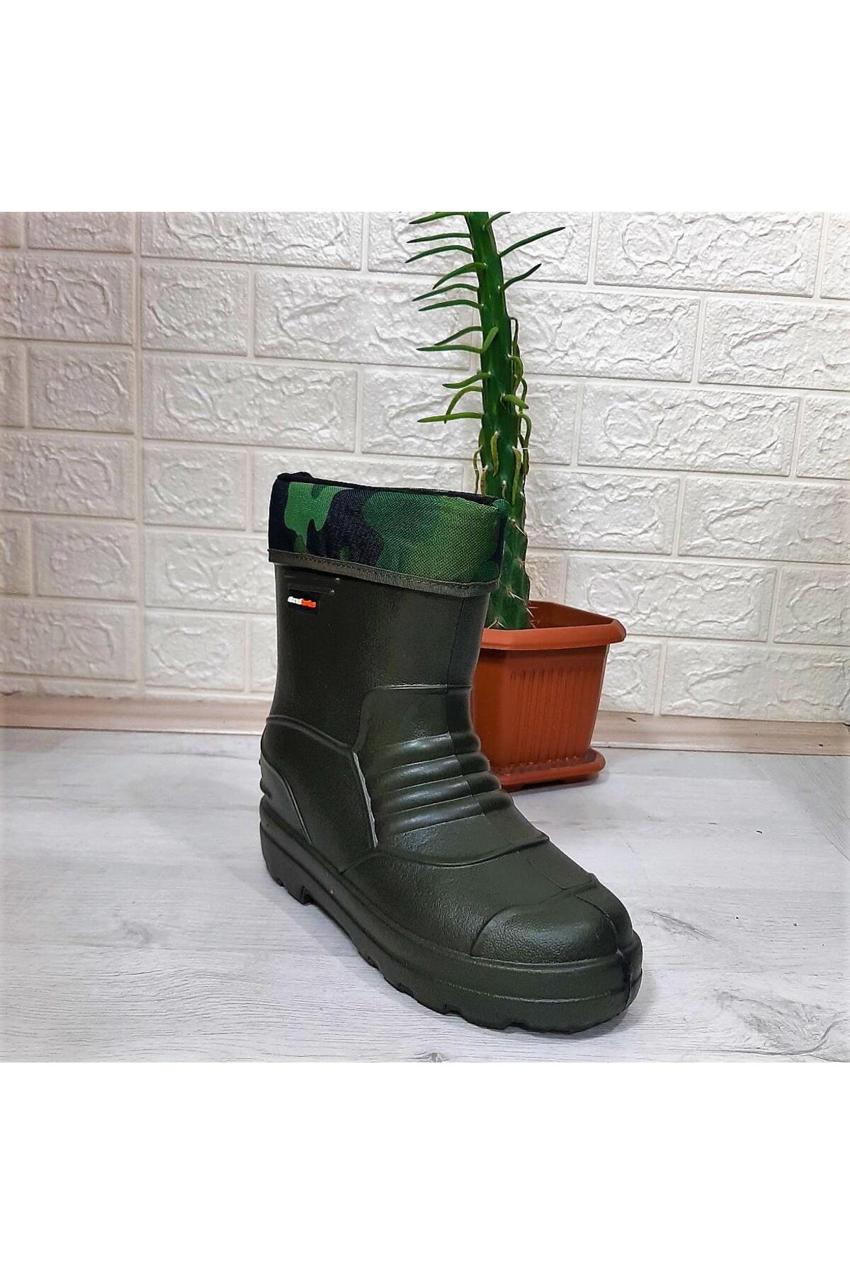 AkınalBella 026 Eva Kısa 23cm Hafif Çoraplı Avcı Balıkçı Günlük Çizme görsel 8