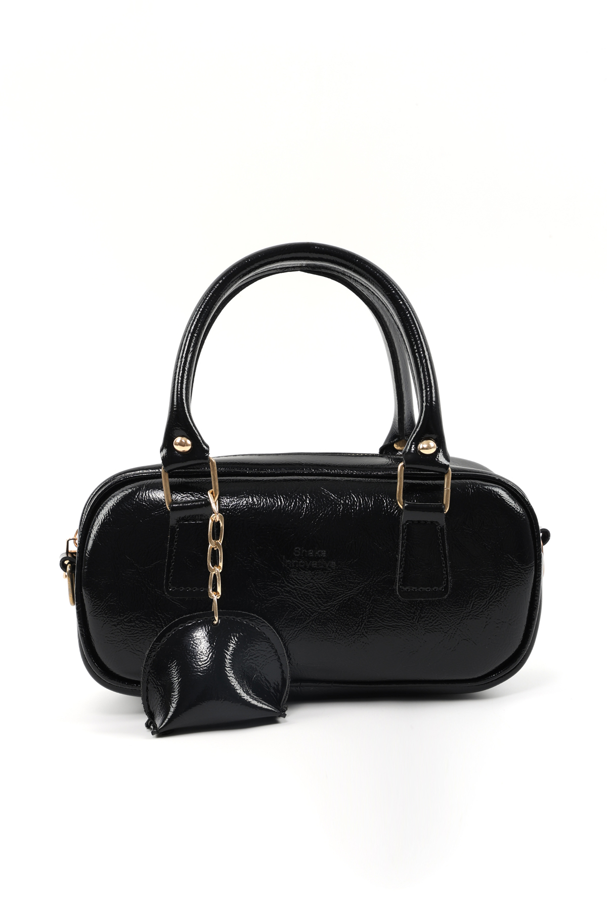 Shaka  Kırışık Dokulu Siyah/Kırışık Dokulu Bordo SHK295 Suni Deri ,2'li El, Kol Ve Omuz Çanta Seti (SHK207) - Görsel 2