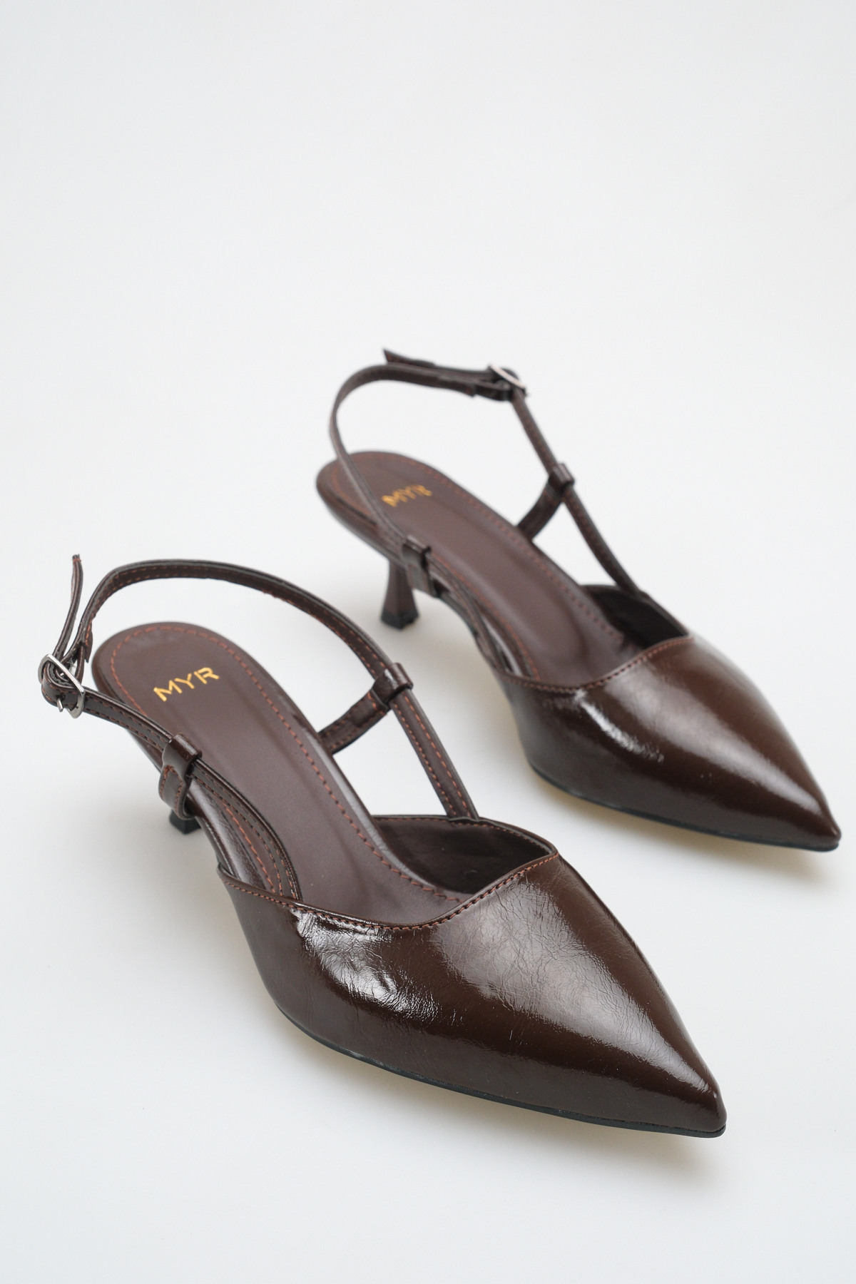 meyra'nın ayakkabıları  Kadın Topuklu Ayakkabı Acı Kahve Yanki (5,5 cm)