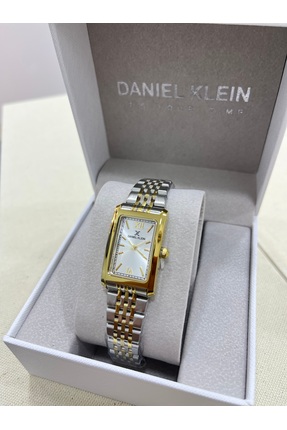 Daniel Klein Dikdörtgen Gold Gümüş Renk Metalik Kadran Kol Saati