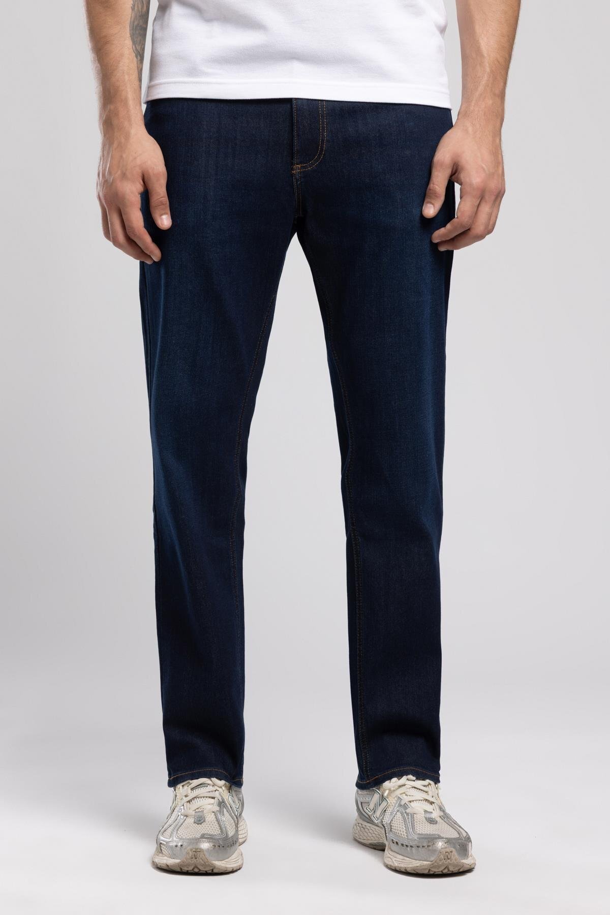 Lee Cooper  Rico Yüksek Bel Düz Kesim Düz Paça Mavi Erkek Jean Pantolon - Görsel 2