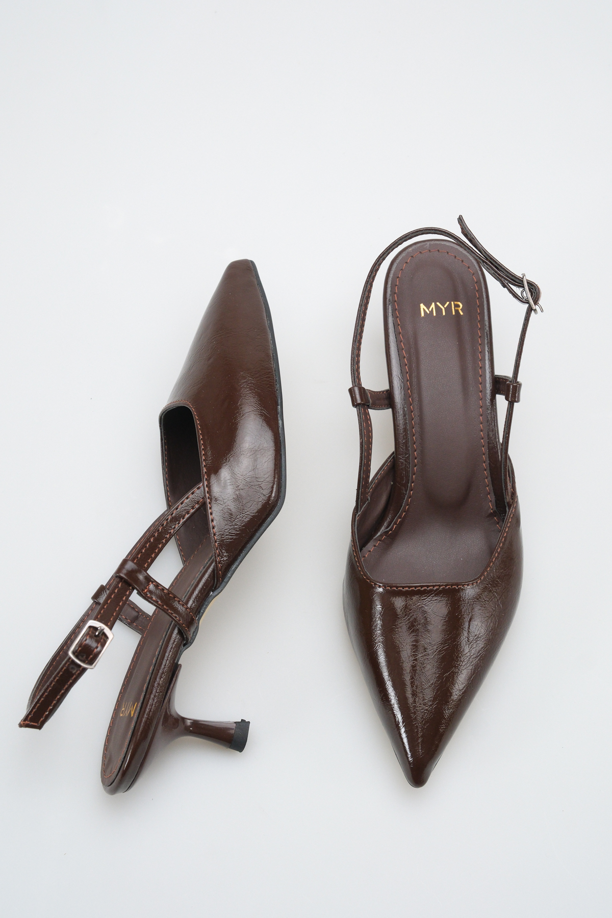 meyra'nın ayakkabıları  Kadın Topuklu Ayakkabı Acı Kahve Yanki (5,5 cm) - Görsel 4