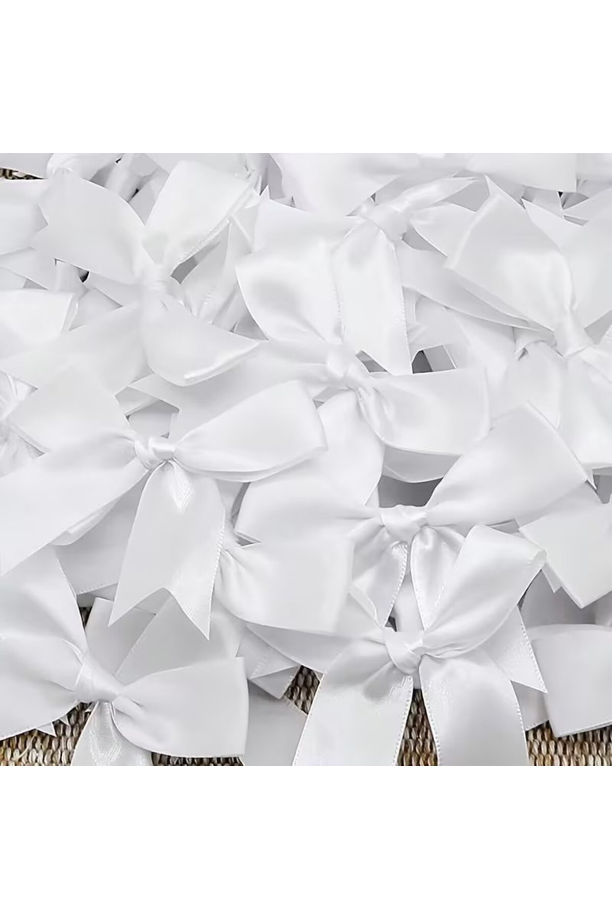 Satin Ribbon Ready Bow 10 Pieces, Suitable for Decoration, 2 cm wide Bow