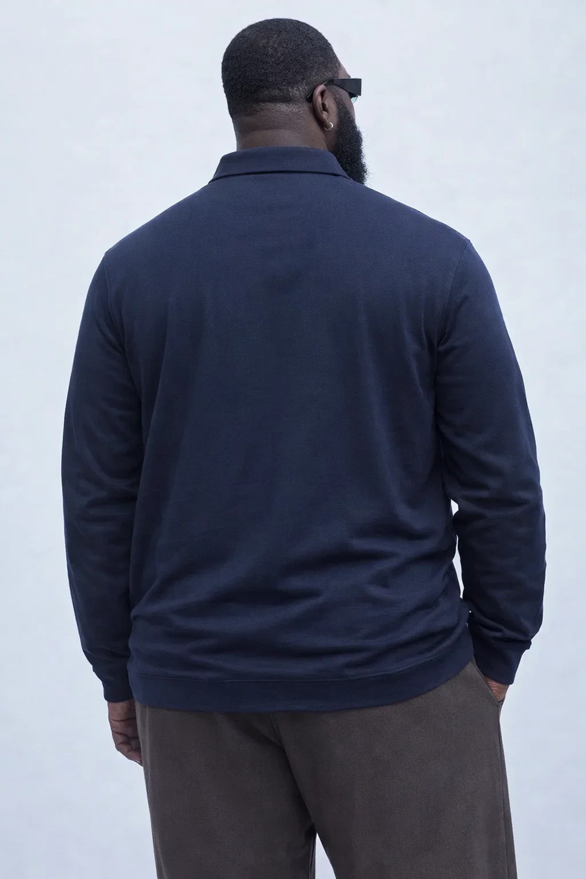 Maccali Erkek Mevsimlik Büyük Beden Lacivert Triko Sweatshirt görsel 5